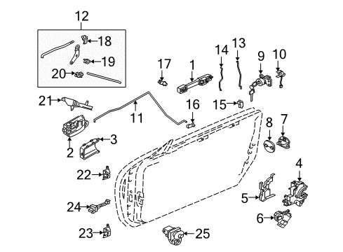 2003 Infiniti M45 Switches Holder-Rod Diagram for 80533-AA100