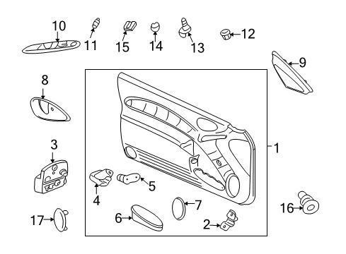 2005 Pontiac Grand Am Interior Trim - Door Switch Asm-Outside Rear View Mirror Remote Control Diagram for 22624805