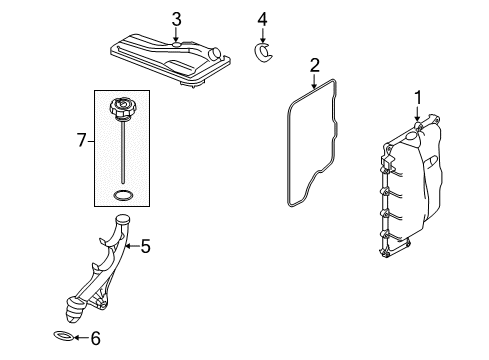 2012 Lincoln MKT Automatic Transmission Dipstick Diagram for AA5Z-7A020-A