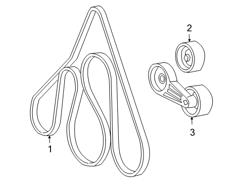 2002 Ford F-250 Super Duty Belts & Pulleys Serpentine Belt Diagram for 2C3Z-8620-CA