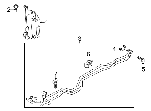 2015 BMW X3 Trans Oil Cooler Transmission Oil Cooler Line Diagram for 17227601763