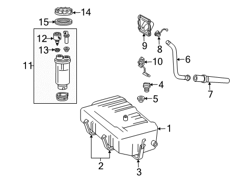 1997 Dodge B3500 Fuel System Components Fuel Tank Float Kit Diagram for 4897496AA