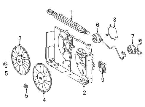 2018 Lexus NX300 Cooling System, Radiator, Water Pump, Cooling Fan Shroud, Fan, NO.2 Diagram for 16712-36050