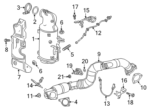 2017 Chevrolet Cruze Diesel Aftertreatment System Front Pipe Diagram for 39171258