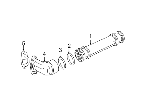 2000 Ford F-250 Super Duty Turbocharger Oil Cooler O-Ring Diagram for 1C3Z-6K649-BA