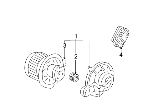 2007 Honda Pilot Blower Motor & Fan Gasket Diagram for 79214-S3V-A51