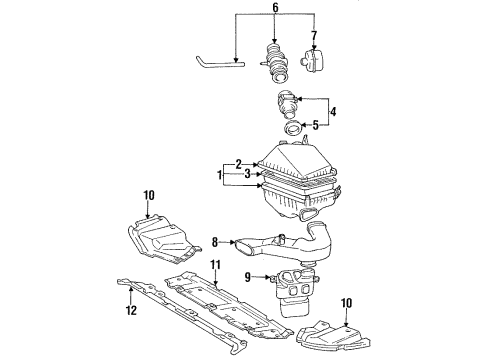 1995 Toyota Camry Powertrain Control Oxygen Sensor Diagram for 89465-39685