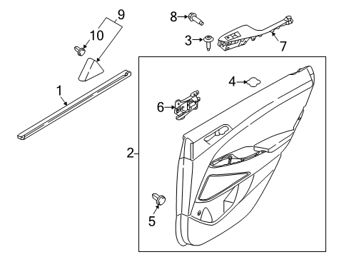 2020 Hyundai Tucson Interior Trim - Rear Door Panel Assembly-Rear Door Trim, RH Diagram for 83308-D3050-TTP