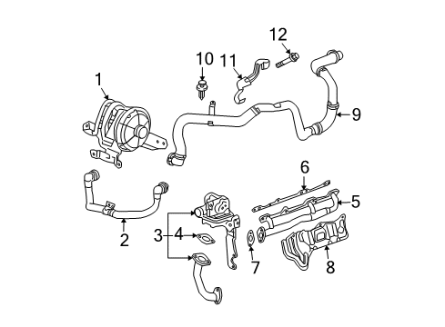 2010 Chevrolet Malibu Emission Components Check Valve Diagram for 12621124