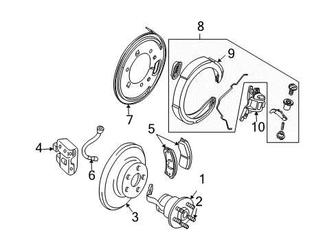 2012 Chevrolet Corvette Parking Brake Caliper Asm-Rear Brake *Silver Diagram for 22771684