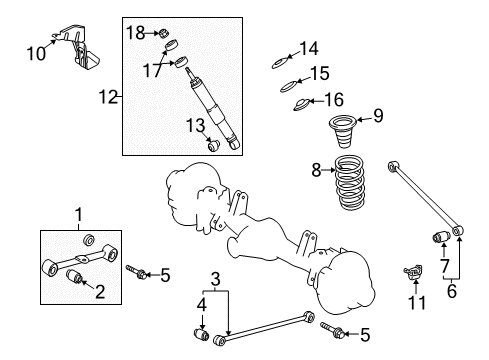 2021 Toyota Land Cruiser Rear Suspension Coil Spring Diagram for 48231-60E40