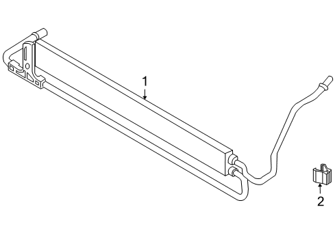 2008 BMW 750Li Power Steering Oil Cooler Power Steering Oil Cooler Diagram for 17117966259