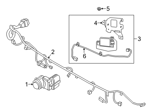 2020 Hyundai Palisade Parking Aid Wiring-EXTENTION, LH Diagram for 99147-S8000