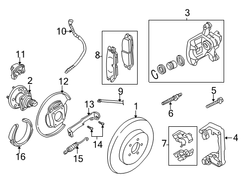 2003 Chevrolet Impala Brake Components Front Pads Diagram for 19152666