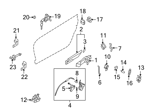 2012 Nissan GT-R Door & Components Switch Assy-Power Window, Assist Diagram for 25411-JF00A