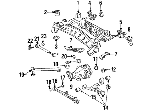 1996 Toyota Supra Rear Shocks & Suspension Components, Stabilizer Bar & Components Spring, Coil, Rear Diagram for 48231-1B140