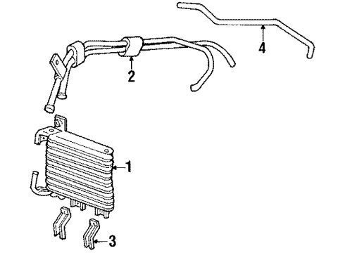 1990 Hyundai Sonata Oil Cooler Bracket-Oil Cooler Mounting Diagram for 25491-33700