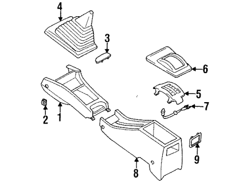 1998 Nissan 200SX Center Console Indicator Assembly-Torque Converter Diagram for 96940-9B000