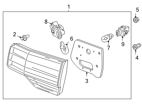 2010 Honda Odyssey Bulbs Gasket, Base Diagram for 34153-SHJ-A51