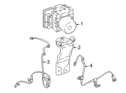 2020 Hyundai Elantra GT ABS Components Bracket-Hydraulic Module Diagram for 58960-F2500