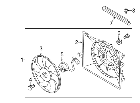 2013 Kia Sorento Cooling System, Radiator, Water Pump, Cooling Fan Dam-Air Diagram for 291501U100