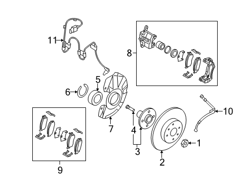 2010 Hyundai Accent Anti-Lock Brakes Absorber Assembly Diagram for 589201E110