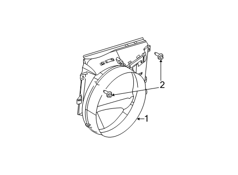 2005 Dodge Ram 1500 Cooling System, Radiator, Water Pump, Cooling Fan SHROUD-Fan Diagram for 5142517AB