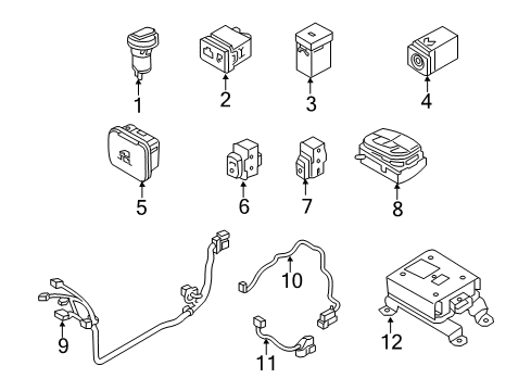2016 Kia Sedona Console Wiring Harness-Console Diagram for 84625A9000