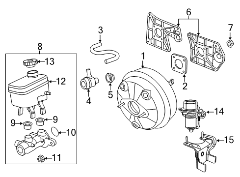 2012 Jeep Wrangler Dash Panel Components Bracket-Vacuum Pump Diagram for 68211638AA