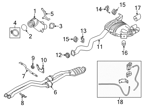2013 BMW X1 Exhaust Components Holder Diagram for 18207634725