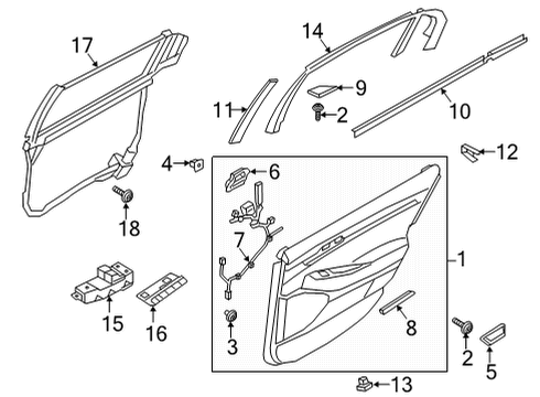 2020 Genesis G90 Rear Door SENSOR-IN CAR Diagram for 97275-D2000-NNB