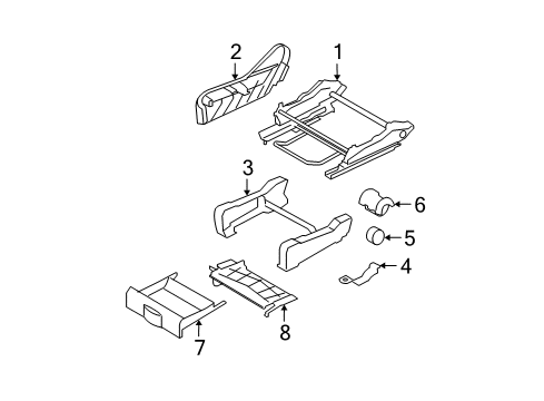 2020 Dodge Grand Caravan Tracks & Components RISER-Seat Diagram for 1SL18DX9AA