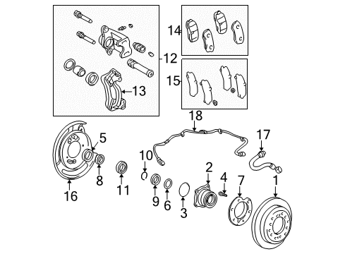 2003 Toyota Sequoia Anti-Lock Brakes Actuator Assembly Diagram for 44050-0C072