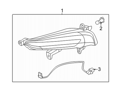 2020 Kia Optima Park & Signal Lamps Lamp Assembly-Front Side Diagram for 92303D5500