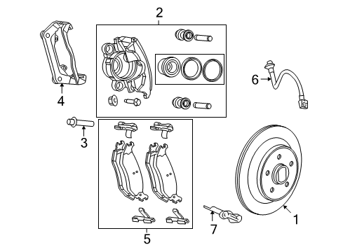 2007 Chrysler Aspen Brake Components Brake Kit-Rear Brake Diagram for VK056062AA