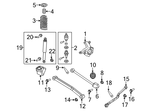 2020 Jeep Gladiator Suspension Components, Lower Control Arm, Upper Control Arm, Stabilizer Bar Front Coil Spring Diagram for 68341348AB