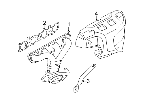 2017 Nissan Sentra Exhaust Manifold Exhaust Manifold With Catalytic Converter Diagram for 140E2-4AF0A