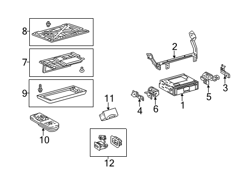 2018 Toyota Sienna Entertainment System Components Switch & Volume Assy Diagram for 86170-50500