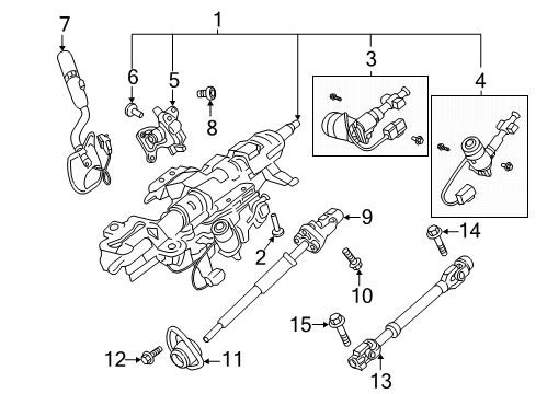 2020 Ford F-350 Super Duty Gear Shift Control - AT Actuator Diagram for HC3Z-3F840-B