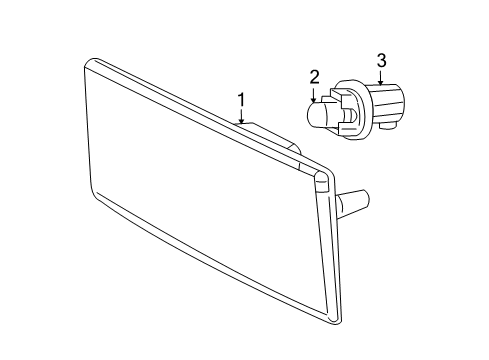 2008 Dodge Charger Bulbs Lamp-Side Marker Diagram for 4806218AD