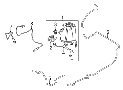 2016 BMW X5 Emission Components Scavenge Air Line Diagram for 16127347894