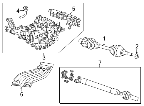 2020 Ram 1500 Front Axle & Carrier Drive Shaft Diagram for 68259560AA