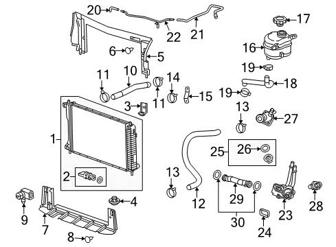 2010 GMC Terrain Powertrain Control Rear Oxygen Sensor Diagram for 12618010