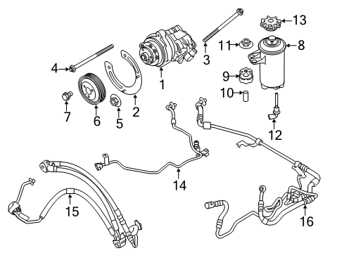 2016 BMW X5 P/S Pump & Hoses, Steering Gear & Linkage 1St Part Adaptive Drive Expansion Hose Diagram for 32416788261