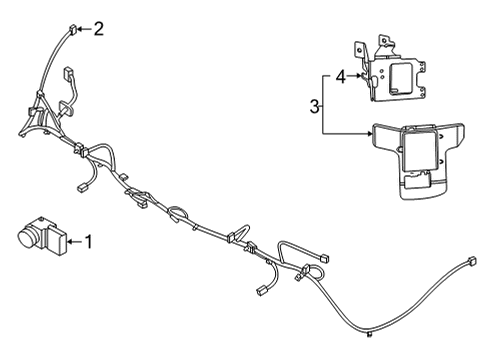 2021 Kia K5 Parking Aid Ultrasonic Sensor As Diagram for 99310F6000C7S