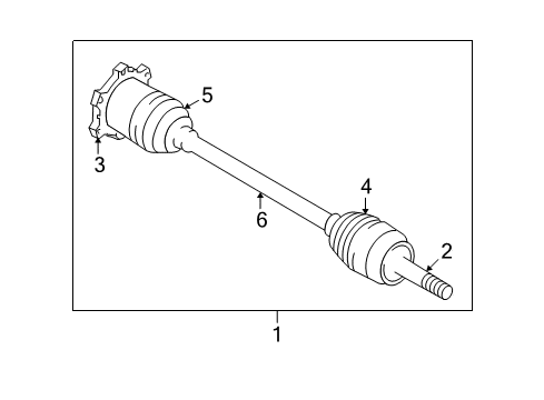 2008 Infiniti G37 Drive Axles - Rear Shaft Assy-Rear Drive, RH Diagram for 39705-JL00B