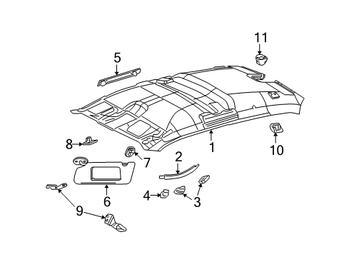 2009 Dodge Challenger Interior Trim - Roof Block-Assist Strap Diagram for 68048878AA