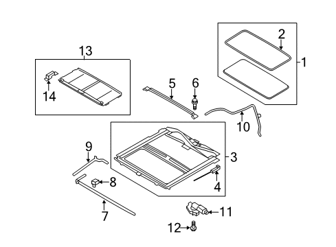 2015 Ford F-350 Super Duty Sunroof Motor Diagram for BC3Z-15790-A