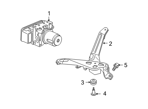 2010 Acura TL Anti-Lock Brakes Modulator Assembly, Vsa (Rewritable) Diagram for 57111-TK4-A14