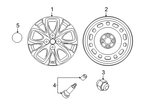 2016 Scion iA Wheels Center Cap Diagram for 42603-WB002